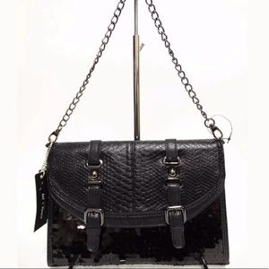 Olivia and joy faux leather black bag buckles